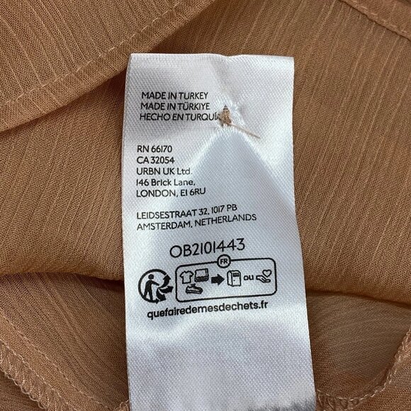 Anthropologie Women’s High-Neck Sheer Long-Sleeve Blouse – Rose Pink – Size XL - Picture 5 of 13